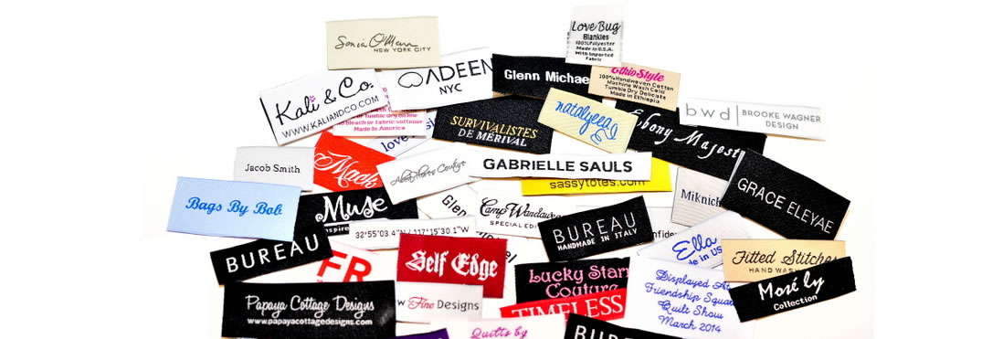 Custom Brand Professional Woven Clothing Labels 200pcs Size within 25mm x 50mm 