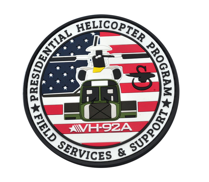 government presidential helicopter pvc patches